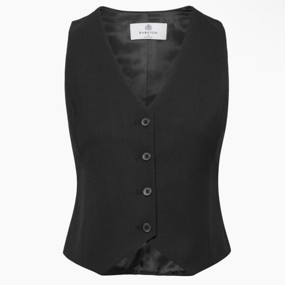 NWOT ARITZIA Babaton Deniro Vest in Black SZ 8 - Picture 3 of 8